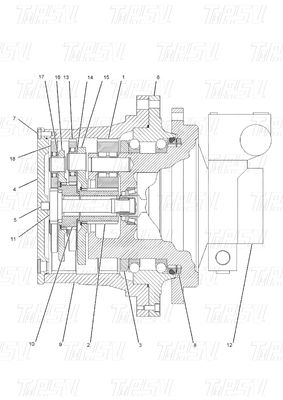 Catalogo 128-1827 Acciaio CATERPILLER escavatore motore di propulsione finale E312A
