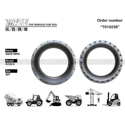 R220-9 80T Anello di ingranaggi in acciaio per escavatori 39Q6-42110 per rotazione