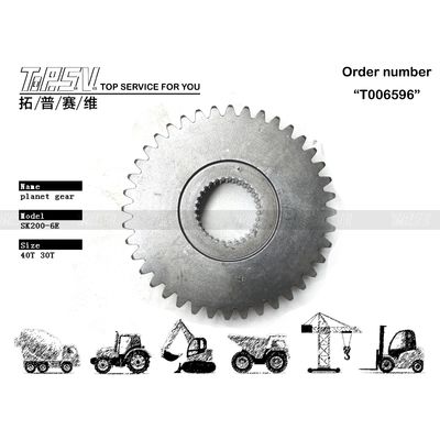 SK200-6E Excavator Travel Planetary Gear With View Image Tooth Number Black Color