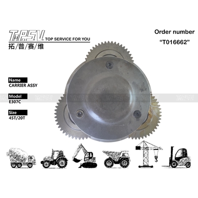 Acciaio pesante E307C Escavatore Viaggio 1 Stage Carrier Assy in colore nero per le operazioni di costruzione pesante