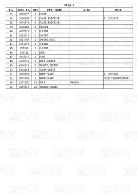 EX60-1 9069295 Catalogo dei riduttori di trasmissione finale per escavatori personalizzabili
