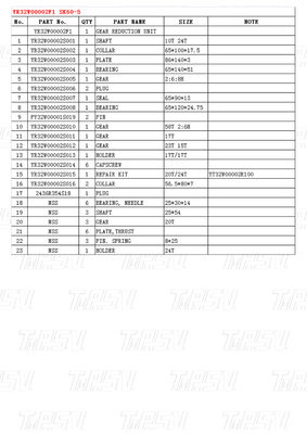 YR32W00002F1 bullone su escavatore Swing Drive riduttori planetari per miniere ed energia SK60-5 Catalogo