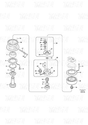 VOE14541069 Reduttori a oscillazione premium per catalogo Volvo EC210B