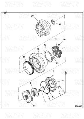Catalogo della trasmissione per motore di guida idraulica JS220 20/925318