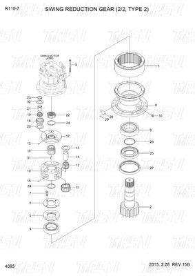 Colore personalizzabile Excavator motore di azionamento finale R110-7 39N4-12100 Catalogo