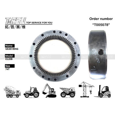 74T Parti di ricambio per escavatori E120B Anello di ingranaggio oscillante 093-7000 Materiale in acciaio