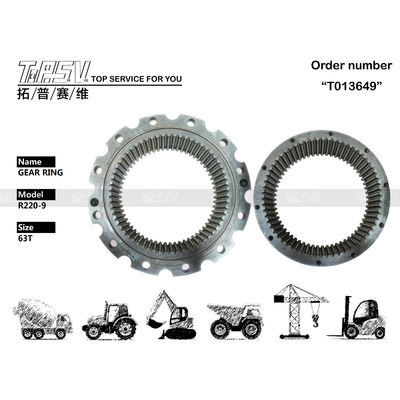R220-9 Swing Steel Excavator Ring Gear 39Q6-12110 63T Per un funzionamento regolare