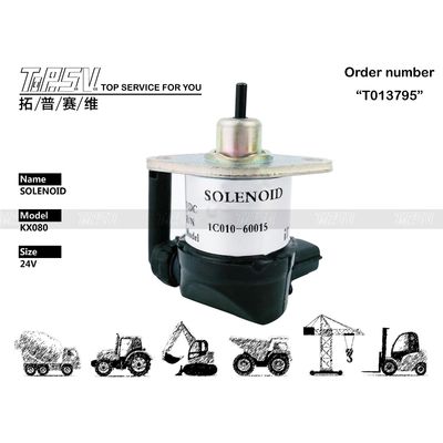 Parti elettriche per escavatori a corrente continua 24 V solenoide di arresto del carburante 1C010-60015 KX080