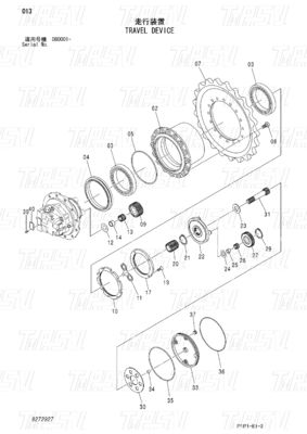 Motori per escavatori Hitachi Modelli 9272927 ZX70-3