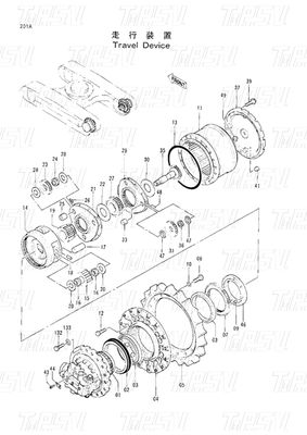 EX220-2 Reduttore planetario escavatore Travel Drive Catalogo 9091682 9116394 9116395