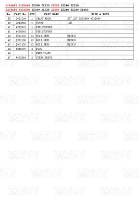 Colori personalizzati Excavator Travel Drive Catalog Motors