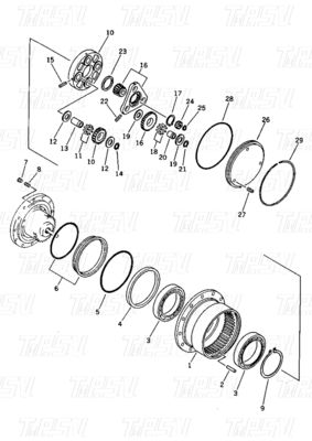 20N-60-41205 20N-60-31200 bullone su PC15-1 Excavator Final Drive con riduttore planetario