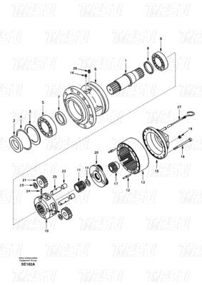SA8230-27000 EC360 Catalogo dei motori a oscillazione per escavatori Nero