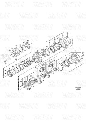 Colori personalizzati VOE14608847 Excavator Travel Drive Catalog Gear Box Bolt-on Installazione e prestazioni migliori