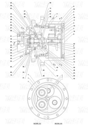 Varia a seconda del modello PY53D00004F1 SK55 Catalogo di azionamento di escavatori
