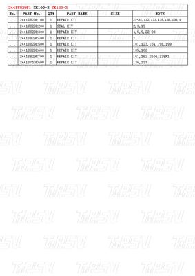 Bolt-on 2441U829F1 SK120-3 Excavator Travel Drive Catalog Motor Compatibile con diversi marchi e modelli di escavatori
