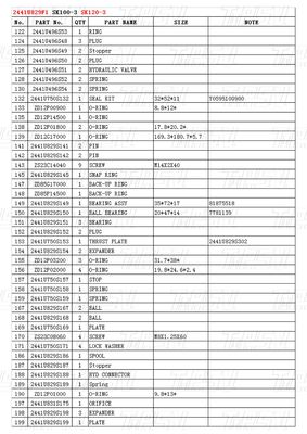 Bolt-on 2441U829F1 SK120-3 Excavator Travel Drive Catalog Motor Compatibile con diversi marchi e modelli di escavatori