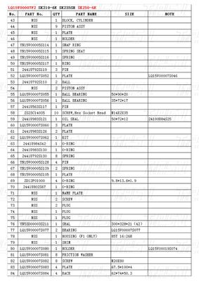 Installazione Bolt-on LQ15V00007F2 Excavator Travel Drive Catalogo varia a seconda del modello