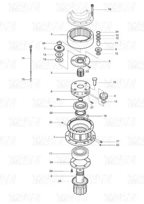 404-00062 DH150-7 Swing Drive Catalogo dei motori per escavatori di più marche e modelli