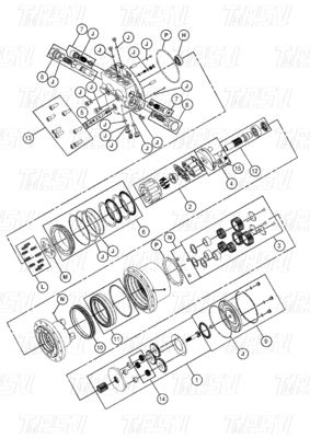 452-6213 E306E Escavatore Travel Drive Catalogo Bolt-on