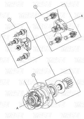 486-1577 Cerniera in acciaio su scavatore a oscillazione per officine di riparazione di macchine