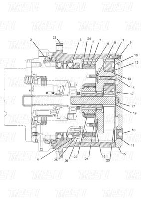 Reduttore planetario 176-9100 E311C Excavator Travel Drive Catalogo varia a seconda del modello