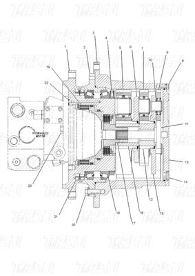 Acciaio pesante 162-1379 E312B Excavator Travel Drive Catalog