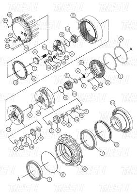 Bolt On Planetary 511-6013 527-7082 514-9423 514-9426 326D Excavator Travel Drive For Energy Mining Macchine industriali