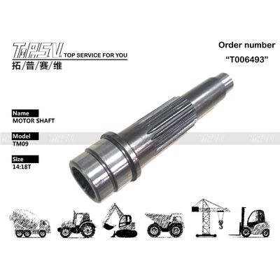 Colore Nero TM09 Excavator Travel Motor Shaft Parti di pompe idrauliche per riparazione e manutenzione di macchine Fornitore di soluzioni