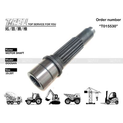 Alta precisione DOOSAN Excavator Travel Motor Shaft per sistema idraulico liscio in confezionamento di sacchetti