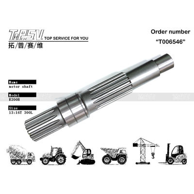 096-4372 Trattamento termico Acciaio E200B Excavator Travel Motor Shaft Per prestazioni superiori e longevità