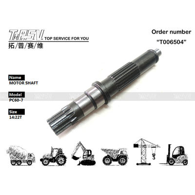 TZ500D2002-00 Installazione di maglie di ingranaggi PC60-7 Excavator Travel Motor Shaft Pump Parts con alta precisione e compatibilità