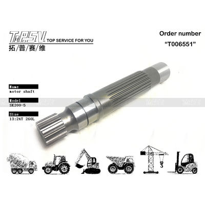 YN15V00003S009 Pompa idraulica nera SK200-5 Excavator Travel Parti dell'albero del motore Alta durata