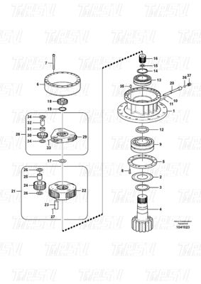 Good price Catalogo dei riduttori di marcia planetaria per officine di riparazione di macchine VOE14566202 EC240B in linea