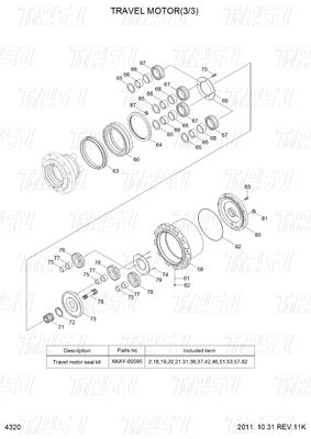 Good price R80-7 Parti di riduttore di azionamento per escavatori neri in linea