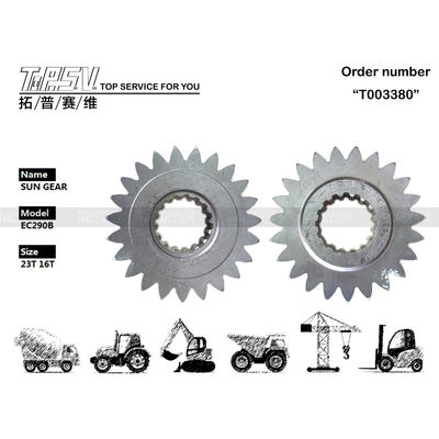 VOE14547279 Acciaio EC290B Escavatore Swing 1 stadio Sun Gear per un'installazione facile nel sistema di trasmissione dell'escavatore