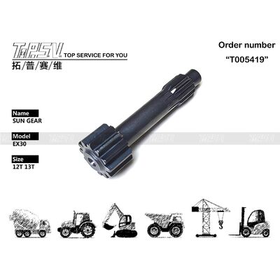 Parti dell'ingranaggio solare della fase di viaggio dell'escavatore EX30 1 per i pezzi di ricambio dell'escavatore dell'azionamento di viaggio