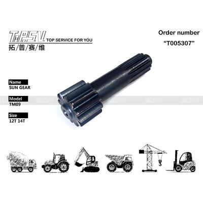 Riduttore planetario tipo TM09 per traslazione escavatore, 1 stadio, ingranaggio solare, parti motore, alta precisione e affidabilità