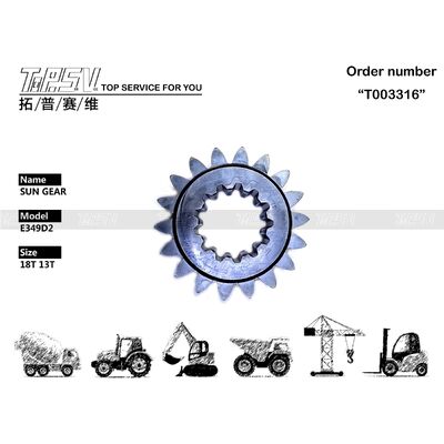 Good price 418-7160 Parti dell'ingranaggio solare della fase dell'oscillazione dell'escavatore E349D2 1 per i pezzi di ricambio dell'escavatore dell'azionamento dell'oscillazione in linea