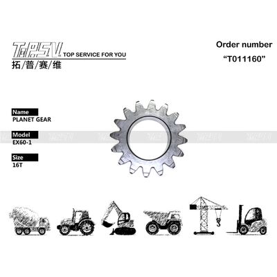 3036285 Compatibilità universale EX60-1 Swing escavatore 1 stadio ingranaggio planetario con ingranaggio rotativo ridotto